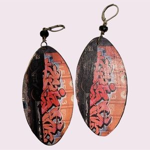 Graffiti earrings